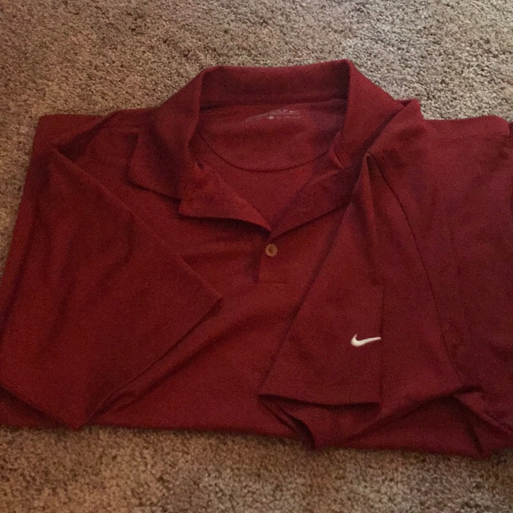 Red Nike Golf Polo
